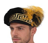 Generisch Chapeau médiéval pour homme - Chapeau médiéval vintage en velours | Chapeau de cosplay pour homme pour adultes, pour fêtes à thème, mariages, représentations théâtrales et