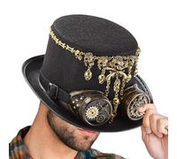 Generisch Chapeau steampunk avec lunettes d'aviateur, accessoires de