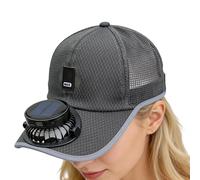 Generisch Chapeau ventilateur, protection contre le vent rechargeable par USB, chapeau de panneau solaire à large bord | Pour homme et femme | Pour le camping, la pêche, la randonnée, le golf