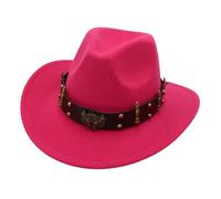 Generisch Chapeau western de style cowboy jazz bowler chapeau de bowling avec décoration chapeau ethnique, RD2, taille unique