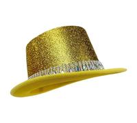 Generisch Chapeaux cylindriques - Unisexe - Pour carnaval - Avec strass - Chapeaux brillants - Pour spectacles de magie - Pour fêtes, carnaval, bals masqués, spectacles