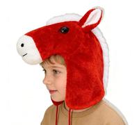 Generisch Chapeaux de Chevaux pour Hommes - 2026 Année Zodiaque Peluche | Protection des Oreilles, Costume, Chapeau, Masque de Tête pour, Adolescents, Adultes, Représentations sur scène