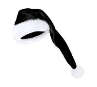 Generisch Chapeaux de Noël, Bonnets de Père Noël Bonnet Rouge Adulte Accessoires de Noël Chapeau Père Noël Chapeau 75 cm - Chapeau de Noël en Velours Doux avec Passepoil Blanc