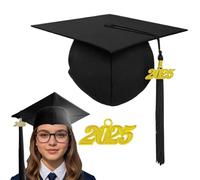 Generisch Chapeaux de remise de diplôme, chapeaux de remise des diplômes 2025 | Chapeaux de célibataire confortables et respirants avec d'année, souvenirs de lycée, fournitures universitaires