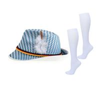 Generisch Chapeaux traditionnels allemands | Tissu non tissé confortable et - Décoration de fête cylindrique allemand - Pour adultes, enfants, célébrations, fêtes, défilés, danses, spectacles