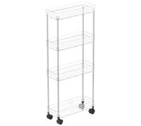 Generisch Chariot de rangement - 40 cm - Organiseur à roulettes avec étagère multi-couches - Chariot utilitaire compact - Support d'économie d'espace durable - Chariot de rangement mobile pour salle