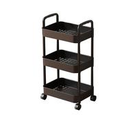 Generisch Chariot de rangement à 3 étages avec roulettes, chariot de rangement multifonction, roulettes pivotantes à 360°, étagère mobile, pour cuisine, chambre à coucher, chambre de bébé et bureau
