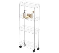Generisch Chariot de rangement à roulettes - Rangement multicouche - Organisateur de salle à linge sur roues - Chariot de rangement étroit à roulettes avec roues et multicouche pour table de chevet et