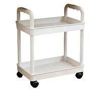 Generisch Chariot de rangement mobile à 2 niveaux avec roues | Chariot multifonction pour une utilisation dans la cuisine, la salle de bain, la buanderie, le garage, la maison