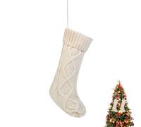 Generisch Chaussette de Noël tricotée | 46 cm Classique tricoté | Grand Sac à friandises pour Bas de Noël | pour Femmes, Filles, Tout-Petits, cheminée, Manteau de cheminée, Arbre et