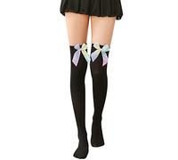 Generisch Chaussettes à tricoter circulaires Cuisse avec sous-vêtements antidérapants pour bébé Poupée Chaussettes 39-42 Invisibles, Noir , taille unique