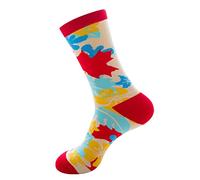 Generisch Chaussettes antidérapantes pour filles 36 6 paires de feuilles d'érable de tennis de table pour le sport à domicile, chaussettes décontractées en coton vierge chaussettes tricotées, c