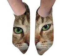 Generisch Chaussettes chat pour femme - Douces, extensibles et réalistes - Chaussettes avec visages de chats réalistes - Pour Noël, anniversaire, vacances, fêtes, ainsi que pour l'intérieur et la