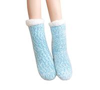 Generisch Chaussettes colorées pour femmes 35-38 Ensemble Dalmatiens Chaussettes de sommeil Chaussettes de tapis et Hiver Maison Chaude Épaissies Chaussons en peluche Chaussettes Femmes Noir 35-38