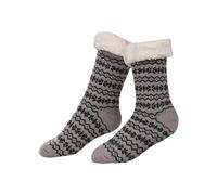 Generisch Chaussettes de costume pour homme et femme - Douces et chaudes - Douces et confortables - Doublées en polaire - Avec cadeaux de football, gris foncé, taille unique