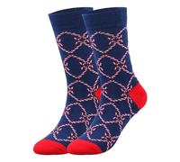 Generisch Chaussettes de Noël pour hommes et femmes, chaussettes amusantes et mignonnes avec Père Noël, renne, bonhomme de neige, motif de bonbons, chaussettes de Noël pour hommes 43-46 courtes