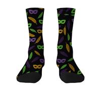 Generisch Chaussettes de sport confortables à thème avec imprimé 3D mignon, chaussettes mi-hautes pour femme 43-46 (violet, taille unique)