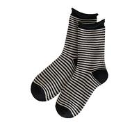 Generisch Chaussettes de sport légères en coton pour homme - Sans chaussette - Rayures - Pour hallux valgus, Noir , taille unique