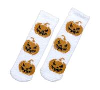 Generisch Chaussettes de sport noires pour homme et femme en velours corail, chaussettes de sol chaudes, mi-velours, chaussettes de sommeil phosphorescentes avec slip-spinners, chaussettes de sommeil