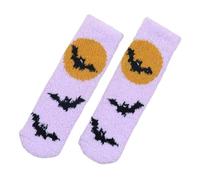 Generisch Chaussettes de sport noires pour homme et femme en velours corail, chaussettes de sol chaudes, mi-velours, chaussettes de sommeil phosphorescentes avec slip-spinners, chaussettes de sommeil