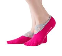 Generisch Chaussettes de yoga pour femme avec bandes élastiques antidérapantes pour le sport, la danse, le ballet, comme chaussons confortables, b, taille unique