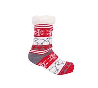 Generisch - Chaussettes d'hiver pour femme, chaussettes de sol, chaussettes de neige, chaussettes en polaire épaisse, gris, Taille unique
