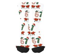 Generisch Chaussettes douillettes pour homme et femme 67 Six Seven - Motif de Noël - Chaussettes de tennis amusantes - Chaussettes de sport - Chaussettes de course - Unisexe - Chaussettes d'hiver, 01