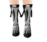 Generisch Chaussettes en os, chaussettes de compression squelette, chaussettes festives extensibles pour femmes, hommes, , adolescents, filles, adultes, famille