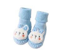 Generisch Chaussettes noires pour femme 35 38 tout-petits animaux d'intérieur chaussures antidérapantes chaussettes bottines premières chaussettes de sport, bleu ciel, 14-Toddler