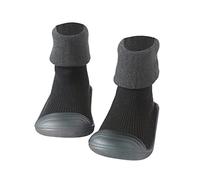 Generisch Chaussettes pour bébé - Semelles souples - Printemps et hiver - Randonnée - Éducation précoce - Chaussures de neige - Chaussettes unies - Chaussures de bain pour enfants - 21, Noir , 21