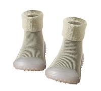 Generisch Chaussettes pour bébé - Semelles souples - Printemps et hiver - Randonnée - Éducation précoce - Raquettes à neige - Chaussettes unies - Survêtement pour tout-petit, vert, 20