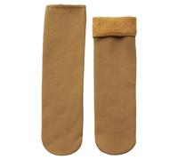 Generisch Chaussettes pour femme Cozy en polaire velours doux Chaussettes thermiques fines Chaussettes cozy en polaire, chaussettes d'hiver chaudes, chaussettes de neige Caractéristiques:, jaune