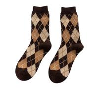 Generisch Chaussettes pour femme de style collège pour la saison fraîche - Chaussettes mi-longues - Matière douce et chaude avec motif classique - Idéales pour l'hiver, café, taille unique