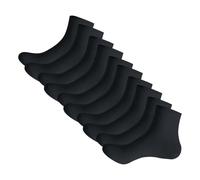Generisch Chaussettes pour homme 43-46 - Noir - 5 paires de chaussettes en coton pour homme jusqu'au milieu du mollet - Chaussettes de sport unies - Chaussettes de taille moyenne - Bas autofixants