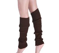 Generisch Chaussettes tricotées plus chaudes Chaussettes de bottes CO Chaussettes folles Femme 39-42, café, taille unique