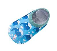 Generisch Chaussons antidérapants pour bébé - Pour apprendre à marcher - Pour pieds larges - Chaussures de rue - Pour bébé et enfant - Semelle souple en tricot, bleu, Small