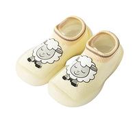 Generisch Chaussons chauds pour bébé - Chaussons d'hiver doublés avec chaussettes - Motif dessin animé - 2026, beige, 24 EU