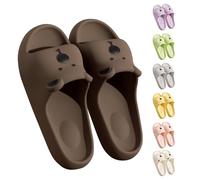 Generisch Chaussons de bain pour homme/femme - Pantoufles d'été - Mules mignonnes - En EVA - Super douces - Pour la plage, l'intérieur et l'extérieur - Antidérapantes - Unisexe - Couleur unie, marron