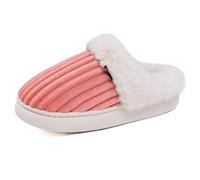 Generisch Chaussons d'hiver chauds avec doublure en polaire - Chaussures confortables pour l'intérieur et l'extérieur - Avec semelle souple - Design confortable, Rose, 45 EU