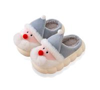 Generisch Chaussons d'hiver pour bébé fille garçon fille Noël mignon chaud doux antidérapant Bush mousse à mémoire de forme Chaussons pour femme Chaussons d'hiver modernes, gris, 34.5 EU