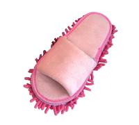 Generisch Chaussons doublés pour femme avec bout ouvert pour l'hiver, chaussures de loisirs confortables avec semelle antidérapante à nettoyer, design amovible pour une vie confortable, Rose, Medium