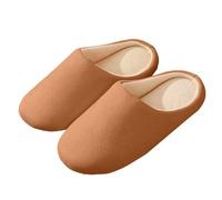 Generisch Chaussons japonais confortables avec semelle en tissu lavable en machine - Chaussons doux et silencieux pour les couples et les familles, marron, 39 EU