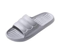 Generisch Chaussons légers pour homme - 43 - Antidérapants - Pantoufles d'été décontractées - Doux - Chaussures d'été plates confortables - Chaussures nuages - Respirantes, gris, 43 EU