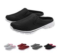 Generisch Chaussons pour femme avec semelle intérieure - Légères - Pour le printemps et l'été - Fermés - Avec semelle intérieure - Antidérapants - Chaussures d'été élégantes - Vintage - Talon compensé