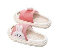 Generisch - Chaussons pour l'intérieur et l'extérieur - Chaussures en lin doux et respirant avec semelle confortable - Confort quotidien pour les jeunes explorateurs, Rose, 35 EU