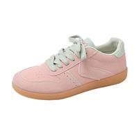 Generisch Chaussures à lacets tendance en daim décontractées et confortables pour la vie quotidienne à enfiler et à marcher, Rose, 41 EU