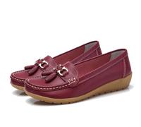Generisch Chaussures à plateforme d'été respirantes pour femme - Chaussures d'été à enfiler - Chaussures de travail confortables - Chaussures de randonnée avec talon noir, Bordeaux, 40 EU