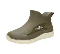 Generisch Chaussures à Roulettes Femmes Pas Cher Bottes de Pluie à la Mode pour Femmes, Tubes Courts, Chaussures d'eau en Plastique avec Semelle Antidérapante, Bottes Chaudes en Caoutchouc