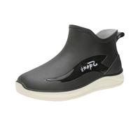 Generisch Chaussures à Roulettes Femmes Pas Cher Bottes de Pluie à la Mode pour Femmes, Tubes Courts, Chaussures d'eau en Plastique avec Semelle Antidérapante, Bottes Chaudes en Caoutchouc