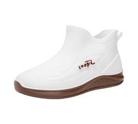 Generisch Chaussures à roulettes pour femme - Bottes de pluie tendance pour femme - Tubes courts - Chaussures d'eau en plastique avec semelle antidérapante - Bottes en caoutchouc chaudes et